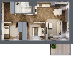 3 pokoje, apartament 58,99 m², piętro 5, oferta nr 45, Kopalniana 1, Katowice, Bogucice, ul. Kopalniana 1