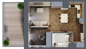 1 pokój, apartament 36,42 m², piętro 5, oferta nr 42, Kopalniana 1, Katowice, Bogucice, ul. Kopalniana 1