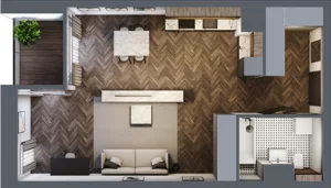 1 pokój, apartament 48,82 m², piętro 1, oferta nr 7, Kopalniana 1, Katowice, Bogucice, ul. Kopalniana 1