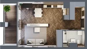1 pokój, apartament 44,19 m², piętro 2, oferta nr 16, Kopalniana 1, Katowice, Bogucice, ul. Kopalniana 1