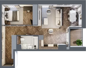 2 pokoje, apartament 56,30 m², piętro 3, oferta nr 26, Kopalniana 1, Katowice, Bogucice, ul. Kopalniana 1