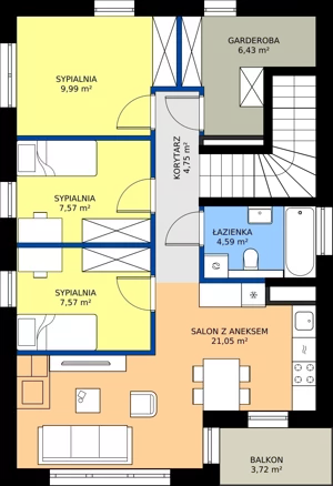 4 pokoje, mieszkanie 62,96 m², parter, oferta nr E3.2, Hej! Baniocha Zadanie E, Baniocha, wjazd od ul. Spokojnej