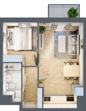 2 pokoje, mieszkanie 33,13 m², piętro 2, oferta nr 19, Osiedle Lotnictwa Polskiego 12, Poznań, Ogrody, Ogrody, ul. Lotnictwa Polskiego 12