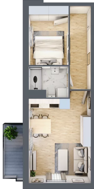 2 pokoje, mieszkanie 37,09 m², piętro 4, oferta nr 33, Osiedle Lotnictwa Polskiego 12, Poznań, Ogrody, Ogrody, ul. Lotnictwa Polskiego 12