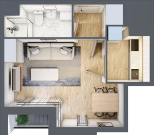 1 pokój, mieszkanie 27,17 m², piętro 1, oferta nr 6, Osiedle Lotnictwa Polskiego 12, Poznań, Ogrody, Ogrody, ul. Lotnictwa Polskiego 12
