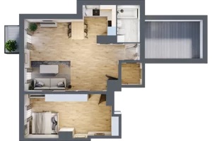 2 pokoje, mieszkanie 54,27 m², piętro 7, oferta nr 101, Osiedle Lotnictwa Polskiego 12, Poznań, Ogrody, Ogrody, ul. Lotnictwa Polskiego 12