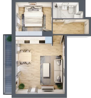 2 pokoje, mieszkanie 39,30 m², piętro 1, oferta nr 83, Osiedle Lotnictwa Polskiego 12, Poznań, Ogrody, Ogrody, ul. Lotnictwa Polskiego 12