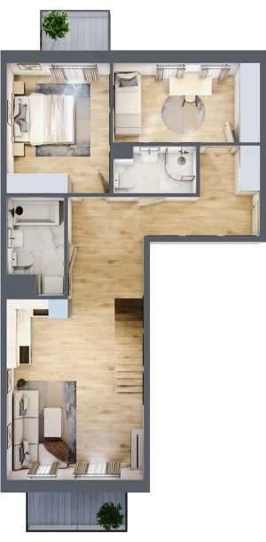 4 pokoje, mieszkanie 108,70 m², piętro 2, oferta nr B2.2.9, ul. Bogatyńska Dobry Deweloper Milo Wrocław Maślice, Wrocław, Maślice, Fabryczna, ul. Bogatyńska