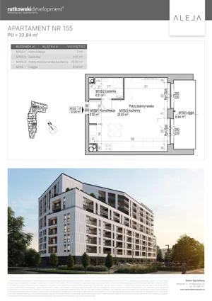1 pokój, mieszkanie 32,84 m², piętro 8, oferta nr M155, Aleja, Białystok, Wysoki Stoczek, ul. Studzienna 2