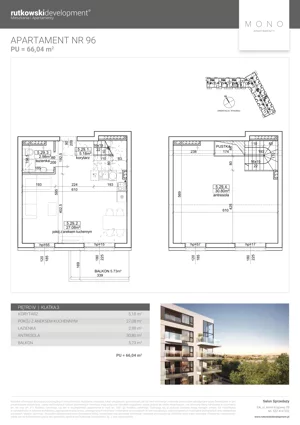 1 pokój, apartament 66,09 m², piętro 4, oferta nr M96, Mono Apartamenty - Etap 2, Ełk, ul. Targowa 4