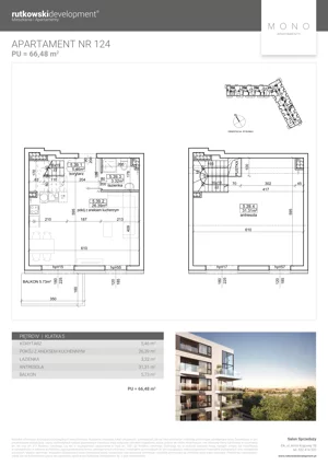 1 pokój, apartament 66,29 m², piętro 4, oferta nr M124, Mono Apartamenty - Etap 2, Ełk, ul. Targowa 4