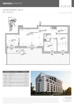 3 pokoje, mieszkanie 73,52 m², parter, oferta nr M2, Aleja, Białystok, Wysoki Stoczek, ul. Studzienna 2