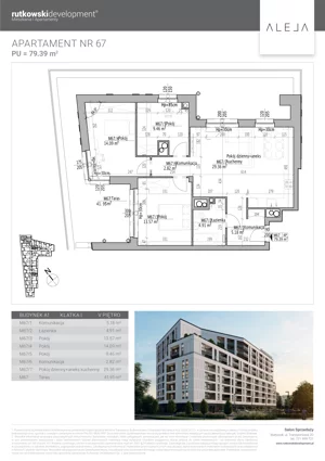4 pokoje, mieszkanie 79,39 m², piętro 5, oferta nr M67, Aleja, Białystok, Wysoki Stoczek, ul. Studzienna 2