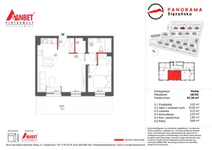 2 pokoje, mieszkanie 47,34 m², parter, oferta nr 1B/03, Panorama Ślężańska, Sobótka, ul. Panoramy Ślężańskiej