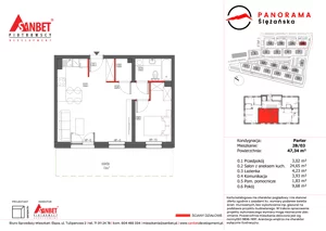2 pokoje, mieszkanie 47,34 m², piętro 1, oferta nr 1A/07, Panorama Ślężańska, Sobótka, ul. Panoramy Ślężańskiej