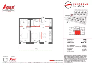 2 pokoje, mieszkanie 46,55 m², parter, oferta nr PS_3/02, Panorama Ślężańska, Sobótka, ul. Panoramy Ślężańskiej
