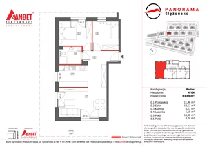 3 pokoje, mieszkanie 63,69 m², piętro 1, oferta nr PS_6/08, Panorama Ślężańska, Sobótka, ul. Panoramy Ślężańskiej