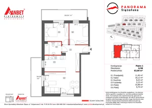 3 pokoje, mieszkanie 63,69 m², piętro 1, oferta nr PS_4/08, Panorama Ślężańska, Sobótka, ul. Panoramy Ślężańskiej