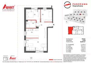 3 pokoje, mieszkanie 63,69 m², piętro 1, oferta nr PS_6/08, Panorama Ślężańska, Sobótka, ul. Panoramy Ślężańskiej