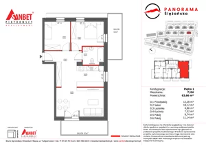 3 pokoje, mieszkanie 63,66 m², piętro 1, oferta nr PS_7/04, Panorama Ślężańska, Sobótka, ul. Panoramy Ślężańskiej
