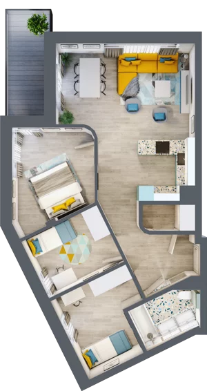 4 pokoje, mieszkanie 72,40 m², piętro 2, oferta nr M11, Mały Rynek, Piaseczno, ul. Jana Kilińskiego 3