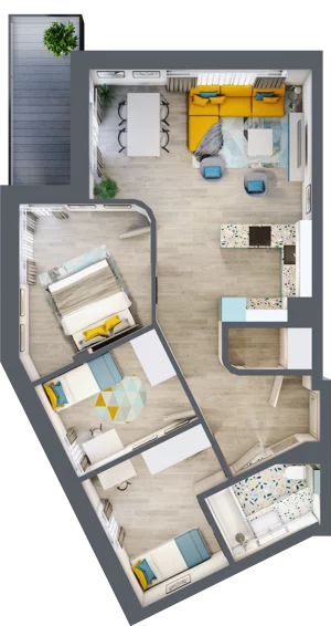 4 pokoje, mieszkanie 72,40 m², piętro 3, oferta nr M18, Mały Rynek, Piaseczno, ul. Jana Kilińskiego 3
