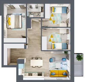 4 pokoje, mieszkanie 70,20 m², piętro 2, oferta nr M08, Mały Rynek, Piaseczno, ul. Jana Kilińskiego 3
