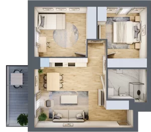 3 pokoje, mieszkanie 56,60 m², piętro 2, oferta nr 7, Ceramika, Bydgoszcz, Bartodzieje, ul. Fordońska 19