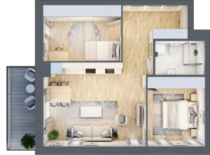 3 pokoje, mieszkanie 59,21 m², piętro 4, oferta nr 27, Ceramika, Bydgoszcz, Bartodzieje, ul. Fordońska 19