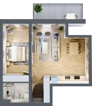 2 pokoje, mieszkanie 52,06 m², piętro 4, oferta nr 28, Ceramika, Bydgoszcz, Bartodzieje, ul. Fordońska 19