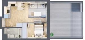 2 pokoje, mieszkanie 33,49 m², piętro 1, oferta nr I-A11, Industria II, Bydgoszcz, Bocianowo, ul. Rycerska 22