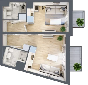 2 pokoje, mieszkanie 42,31 m², piętro 4, oferta nr I-A53, Industria II, Bydgoszcz, Bocianowo, ul. Rycerska 22