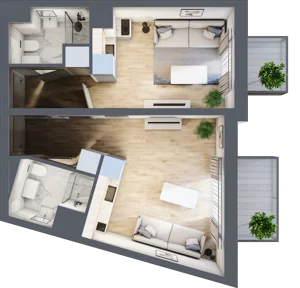 2 pokoje, mieszkanie 42,31 m², piętro 5, oferta nr I-A67, Industria II, Bydgoszcz, Bocianowo, ul. Rycerska 22