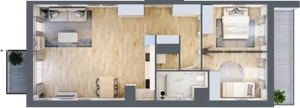 3 pokoje, mieszkanie 73,83 m², piętro 5, oferta nr I-A71, Industria II, Bydgoszcz, Bocianowo, ul. Rycerska 22