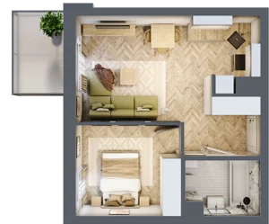2 pokoje, mieszkanie 38,57 m², piętro 2, oferta nr 13, Balantia, Niemcz, ul. Elizy Orzeszkowej 37