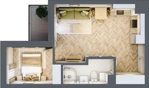 2 pokoje, mieszkanie 38,33 m², piętro 2, oferta nr 15, Balantia, Niemcz, ul. Elizy Orzeszkowej 37