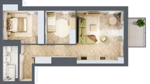 3 pokoje, mieszkanie 60,84 m², piętro 2, oferta nr 19, Balantia, Niemcz, ul. Elizy Orzeszkowej 37