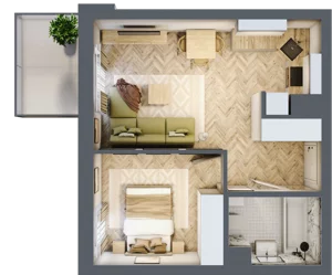 2 pokoje, mieszkanie 38,57 m², piętro 3, oferta nr 23, Balantia, Niemcz, ul. Elizy Orzeszkowej 37