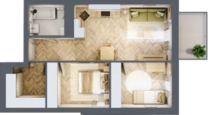 3 pokoje, mieszkanie 53,39 m², piętro 3, oferta nr 29, Balantia, Niemcz, ul. Elizy Orzeszkowej 37