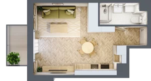 1 pokój, mieszkanie 28,76 m², piętro 2, oferta nr A9, Aleja Mickiewicza, Osielsko, ul. Aleja Mickiewicza 1