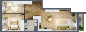 3 pokoje, mieszkanie 63,46 m², piętro 1, oferta nr A23, Aleja Mickiewicza, Osielsko, ul. Aleja Mickiewicza 1