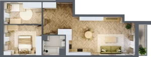 3 pokoje, mieszkanie 63,46 m², piętro 2, oferta nr A38, Aleja Mickiewicza, Osielsko, ul. Aleja Mickiewicza 1