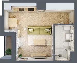 1 pokój, mieszkanie 26,71 m², piętro 1, oferta nr A22, Aleja Mickiewicza, Osielsko, ul. Aleja Mickiewicza 1