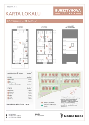 Dom 84,63 m², oferta nr 2A, Bursztynova Polana, Bąkowo, ul. Wieczornych Mgieł
