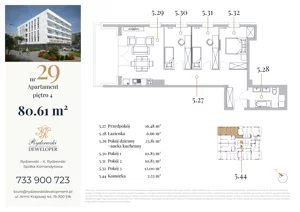 3 pokoje, apartament 80,61 m², piętro 4, oferta nr 29, Jeziorna 18, Ełk, Szyba, ul. Jeziorna 18