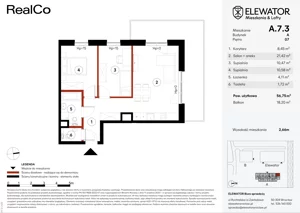 3 pokoje, apartament 56,75 m², piętro 7, oferta nr A.7.3, ELEWATOR. Mieszkania&Lofty - mieszkania, Wrocław, Kleczków, Psie Pole, Rychtalska/Zakładowa