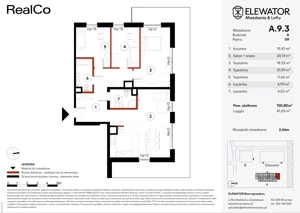 4 pokoje, apartament 100,80 m², piętro 9, oferta nr A.9.3, ELEWATOR. Mieszkania&Lofty - mieszkania, Wrocław, Kleczków, Psie Pole, Rychtalska/Zakładowa