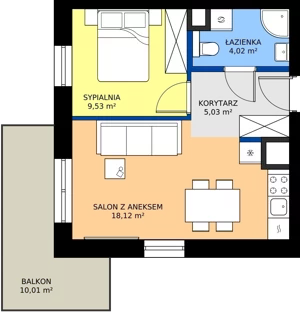 2 pokoje, apartament 36,70 m², piętro 7, oferta nr A.7.11, ELEWATOR. Mieszkania&Lofty - mieszkania, Wrocław, Kleczków, Psie Pole, Rychtalska/Zakładowa