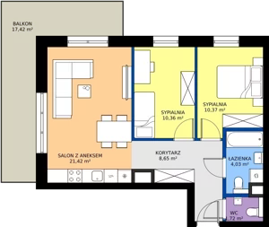 3 pokoje, apartament 56,55 m², piętro 7, oferta nr A.7.12, ELEWATOR. Mieszkania&Lofty - mieszkania, Wrocław, Kleczków, Psie Pole, Rychtalska/Zakładowa