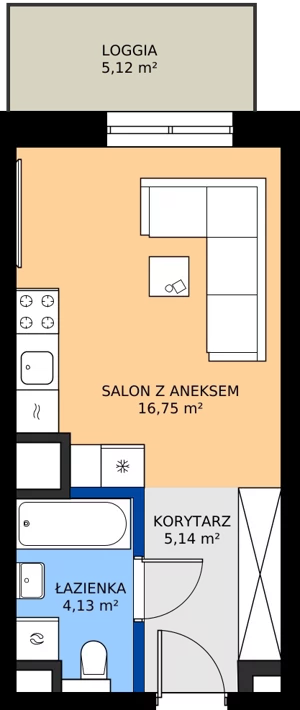1 pokój, apartament 26,02 m², piętro 10, oferta nr A.10.13, ELEWATOR. Mieszkania&Lofty - mieszkania, Wrocław, Kleczków, Psie Pole, Rychtalska/Zakładowa
